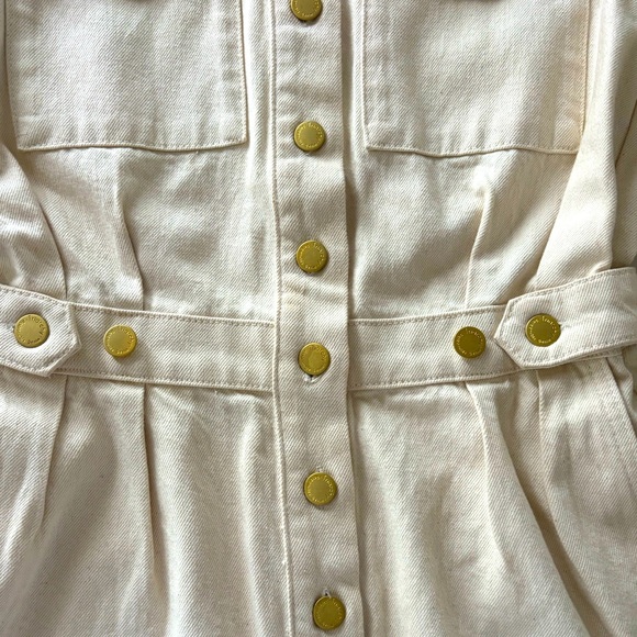 Triarchy Denim Jumpsuit in Off White - Picture 7 of 7